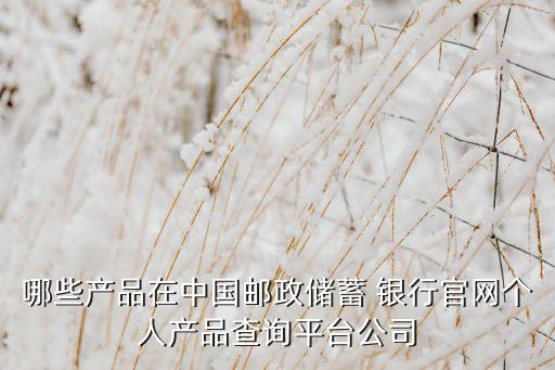 哪些產(chǎn)品在中國(guó)郵政儲(chǔ)蓄 銀行官網(wǎng)個(gè)人產(chǎn)品查詢平臺(tái)公司