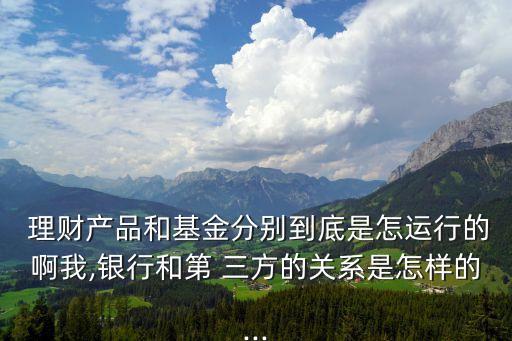  理財產(chǎn)品和基金分別到底是怎運行的啊我,銀行和第 三方的關系是怎樣的...