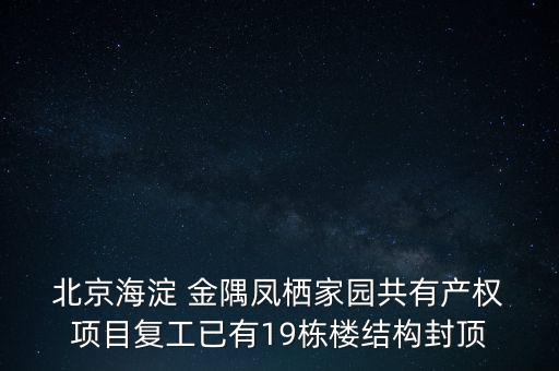  北京海淀 金隅鳳棲家園共有產權 項目復工已有19棟樓結構封頂