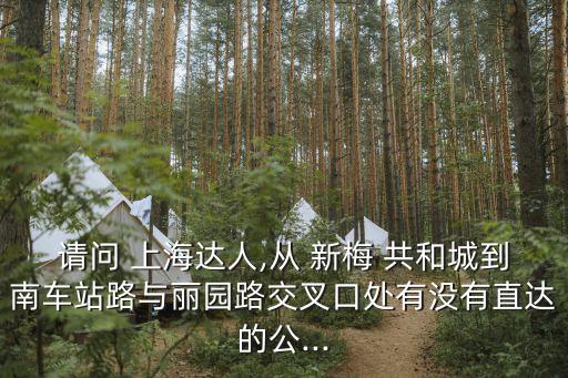 請(qǐng)問(wèn) 上海達(dá)人,從 新梅 共和城到南車(chē)站路與麗園路交叉口處有沒(méi)有直達(dá)的公...
