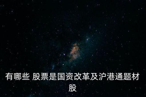 有哪些 股票是國(guó)資改革及滬港通題材股