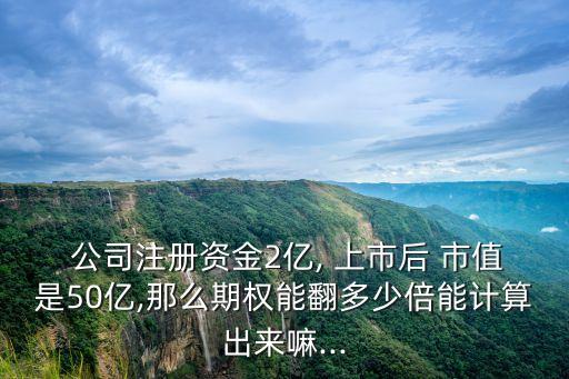  公司注冊資金2億, 上市后 市值是50億,那么期權(quán)能翻多少倍能計算出來嘛...