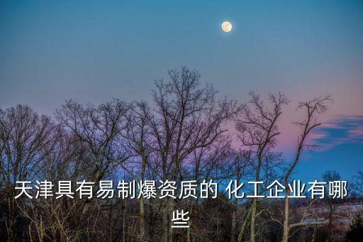 天津具有易制爆資質(zhì)的 化工企業(yè)有哪些