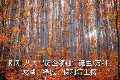 剛剛,八大“房企領(lǐng)袖”誕生!萬(wàn)科、龍湖、綠城、保利等上榜