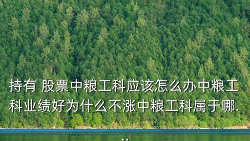 持有 股票中糧工科應(yīng)該怎么辦中糧工科業(yè)績好為什么不漲中糧工科屬于哪...
