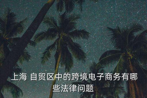  上海 自貿(mào)區(qū)中的跨境電子商務(wù)有哪些法律問(wèn)題