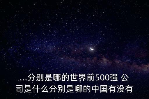 ...分別是哪的世界前500強(qiáng) 公司是什么分別是哪的中國有沒有