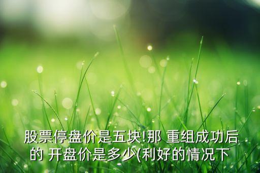 重組的股票開盤走勢(shì),重大重組股票開盤首日漲跌幅限制
