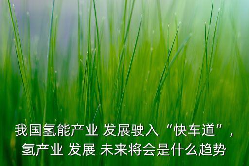 我國氫能產(chǎn)業(yè) 發(fā)展駛?cè)搿翱燔嚨馈?氫產(chǎn)業(yè) 發(fā)展 未來將會(huì)是什么趨勢