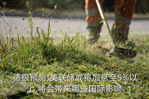  德銀預測:美聯(lián)儲或?qū)⒓酉⒅?%以上,將會帶來哪些國際影響