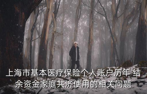 上海市基本醫(yī)療保險(xiǎn)個人賬戶歷年 結(jié)余資金家庭共濟(jì)使用的相關(guān)問題