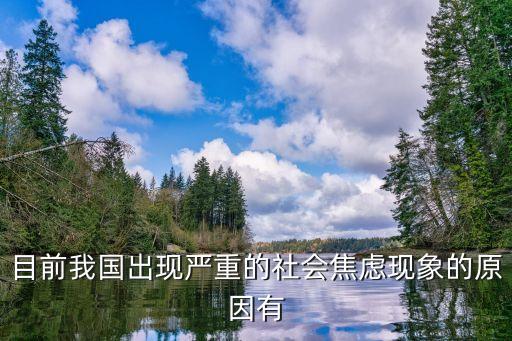 目前我國(guó)出現(xiàn)嚴(yán)重的社會(huì)焦慮現(xiàn)象的原因有