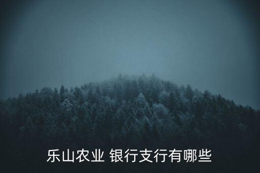 樂(lè)山農(nóng)業(yè) 銀行支行有哪些