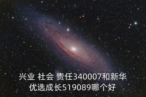 興業(yè) 社會(huì) 責(zé)任340007和新華優(yōu)選成長(zhǎng)519089哪個(gè)好