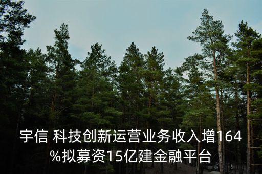 宇信 科技創(chuàng)新運營業(yè)務(wù)收入增164%擬募資15億建金融平臺