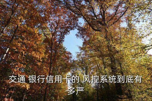哪個銀行風(fēng)控最嚴