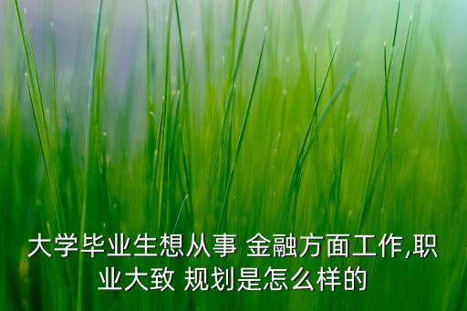 銀行里金融分析師如何一步步規(guī)劃