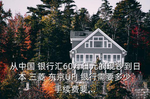 從中國 銀行匯60萬日元的現(xiàn)鈔到日本 三菱 東京UFJ 銀行需要多少手續(xù)費要...