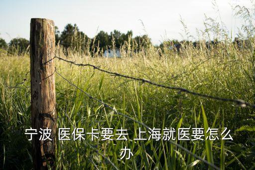  寧波 醫(yī)?？ㄒ?上海就醫(yī)要怎么辦