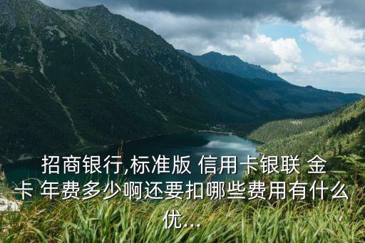 招商銀行信用卡visa金卡年費