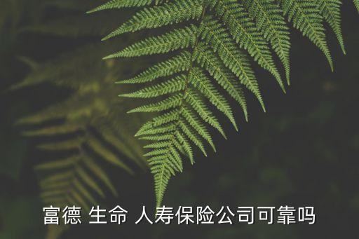 富德 生命 人壽保險公司可靠嗎