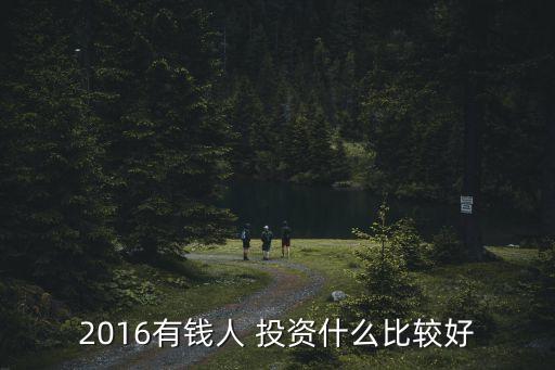 2016有錢(qián)人 投資什么比較好