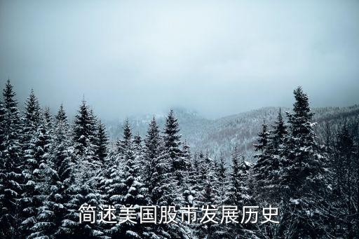 簡述美國股市發(fā)展歷史