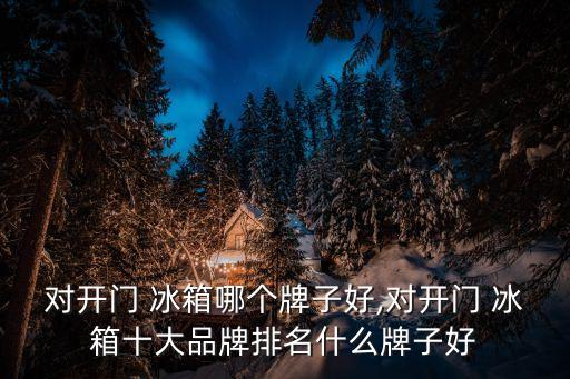 對開門 冰箱哪個牌子好,對開門 冰箱十大品牌排名什么牌子好