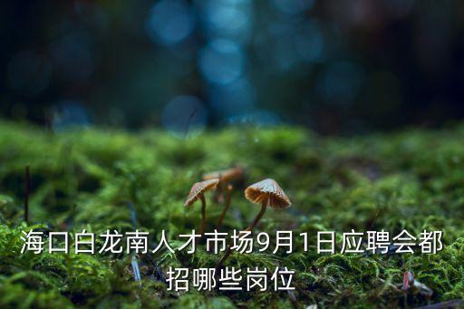 ?？诎埬先瞬攀袌?chǎng)9月1日應(yīng)聘會(huì)都招哪些崗位