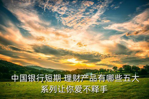  中國(guó)銀行短期 理財(cái)產(chǎn)品有哪些五大系列讓你愛(ài)不釋手
