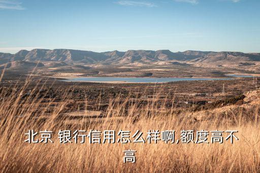  北京 銀行信用怎么樣啊,額度高不高
