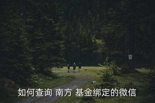 如何查詢 南方 基金綁定的微信