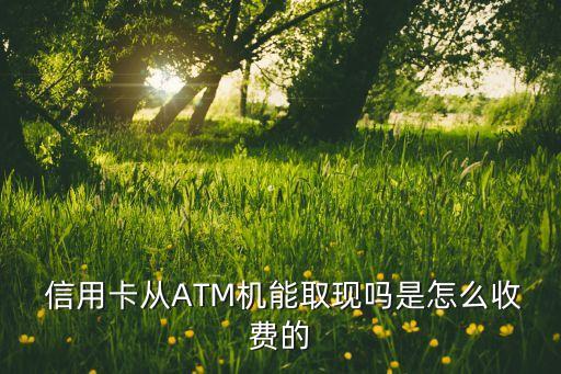  信用卡從ATM機能取現(xiàn)嗎是怎么收費的