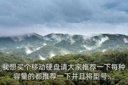 我想買個(gè)移動(dòng)硬盤請(qǐng)大家推薦一下每種容量的都推薦一下并且將型號(hào)...
