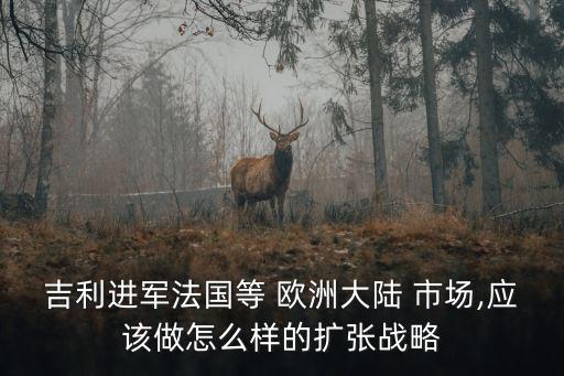 吉利進軍法國等 歐洲大陸 市場,應該做怎么樣的擴張戰(zhàn)略