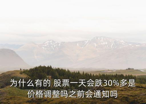 為什么有的 股票一天會跌30%多是價(jià)格調(diào)整嗎之前會通知嗎