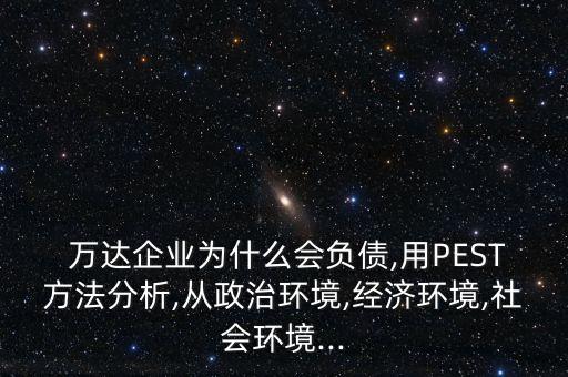  萬(wàn)達(dá)企業(yè)為什么會(huì)負(fù)債,用PEST方法分析,從政治環(huán)境,經(jīng)濟(jì)環(huán)境,社會(huì)環(huán)境...