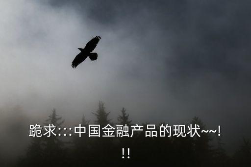 跪求:::中國金融產品的現(xiàn)狀~~!!!