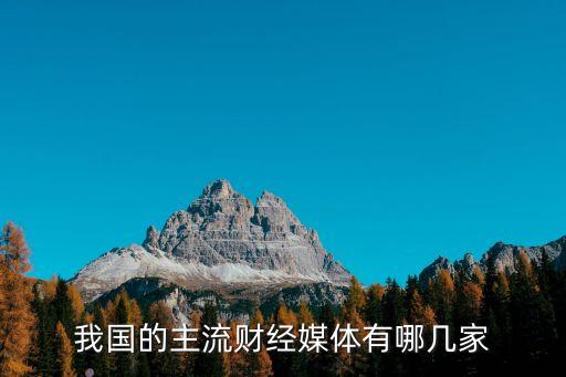 我國(guó)的主流財(cái)經(jīng)媒體有哪幾家