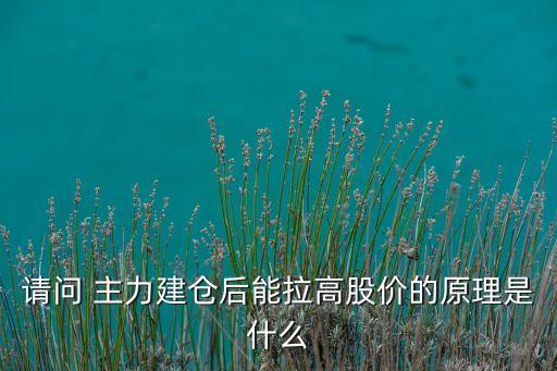 請(qǐng)問 主力建倉后能拉高股價(jià)的原理是什么