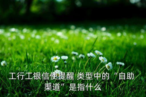 工行工銀信使提醒 類(lèi)型中的“自助 渠道”是指什么