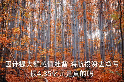 因計提大額減值準(zhǔn)備 海航投資去凈虧損4.35億元是真的嗎