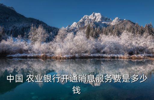 上海農(nóng)業(yè)銀行短信通知收費標(biāo)準(zhǔn),農(nóng)業(yè)銀行短信提醒怎么收費標(biāo)準(zhǔn)