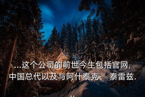 ...這個(gè)公司的前世今生包括官網(wǎng),中國總代以及與阿什泰克、 泰雷茲...