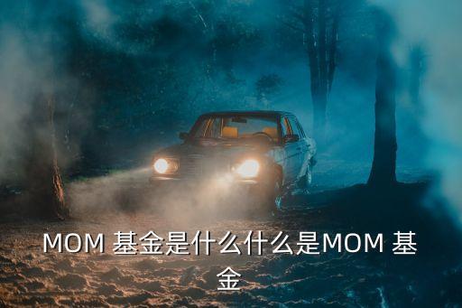 MOM 基金是什么什么是MOM 基金