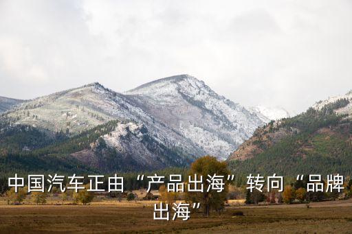 中國(guó)汽車正由“產(chǎn)品出?！鞭D(zhuǎn)向“品牌出海”