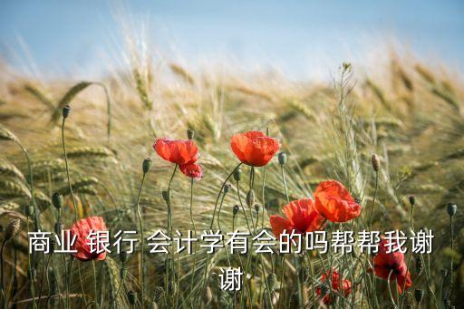 商業(yè) 銀行 會計學(xué)有會的嗎幫幫我謝謝