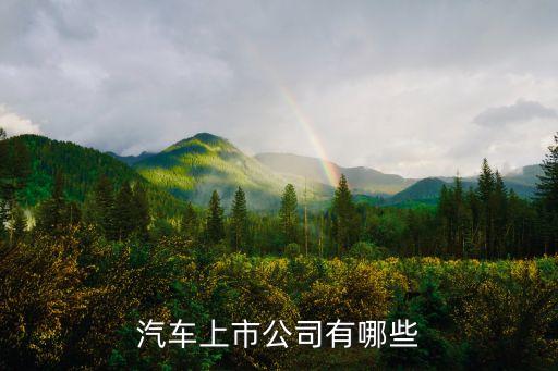 汽車上市公司有哪些