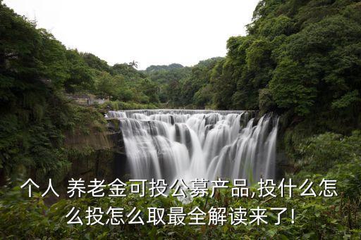 個(gè)人 養(yǎng)老金可投公募產(chǎn)品,投什么怎么投怎么取最全解讀來(lái)了!