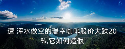 遭 渾水做空的瑞幸咖啡股價(jià)大跌20%,它如何造假